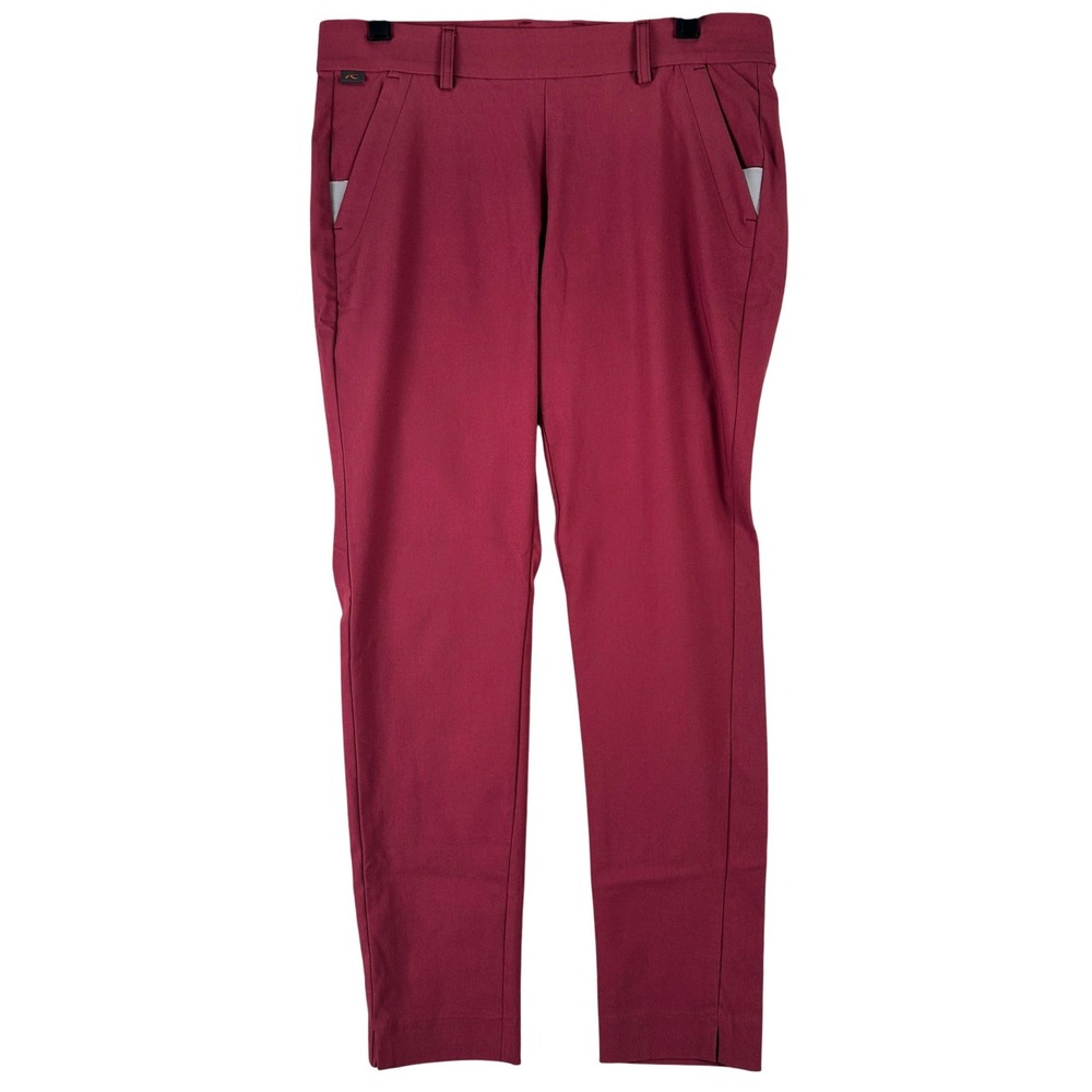 Kjus Ikala Treggings Women 7/8 Berry Red Golf Pants LG20-B01 Stretch Slim